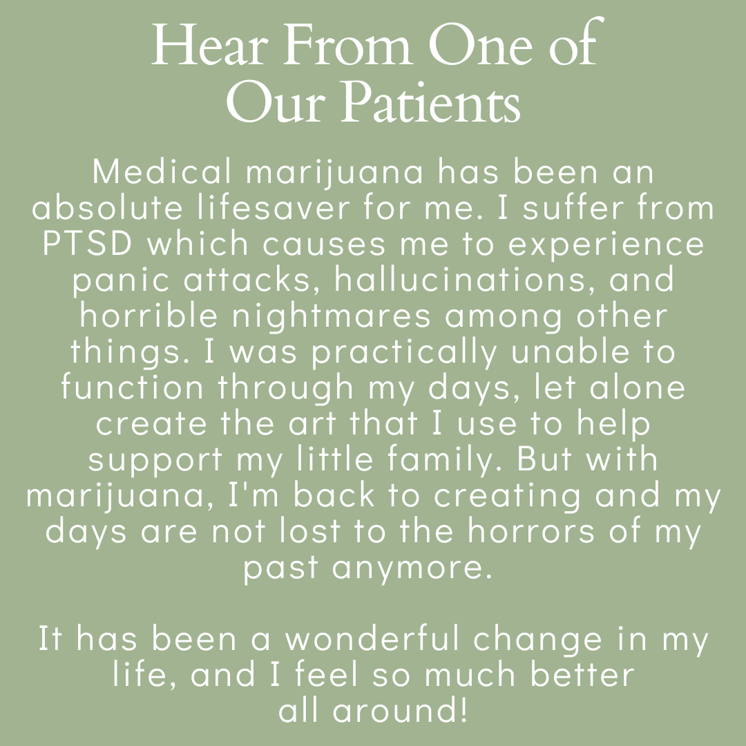 We love hearing our patient's stories about their experience with medical marijuana. Thank you Ripley for sharing!