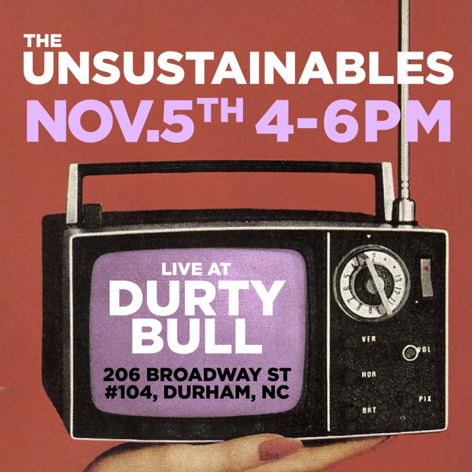 Our next gig! We are heading to #Durham to play the <a href="/durtybull/">Durty Bull BrewingCo</a> 11/5 4-6 pm EST durtybull.com #ska #reggae #localmusic