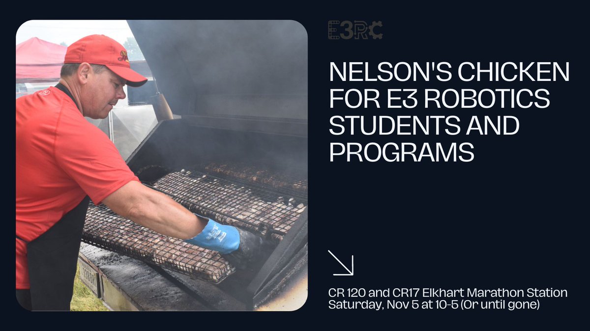 FRCTeam1555's tweet photo. Come see us for some delicious chicken and help support the kids and thier love for 🤖 robots. https://t.co/Ctk3Exv9dk