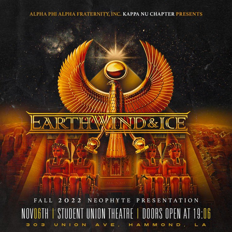 After A Five Year Hiatus …….

The TENACIOUS Kappa Nu Chapter Neophyte Presentation Has Returned 🦍

Presenting Fall '22: Earth, Wind &amp; ICE 🌎💨❄️

Sunday, November 6th 🗓️ 

Doors open at 7:06 PM 🚪

They are coming. 🚂💨💨💨