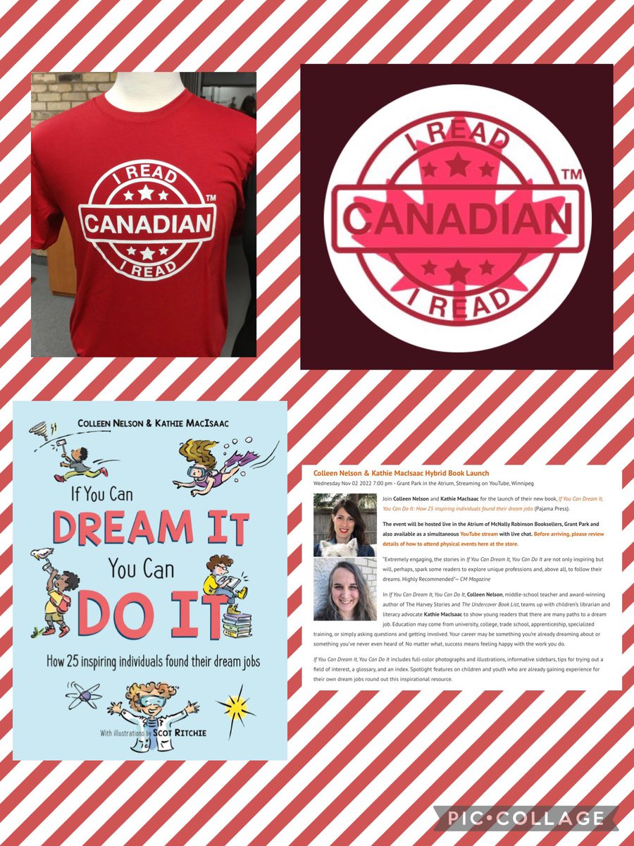 I’m celebrating #IReadCanadian Day by wearing my <a href="/ireadcanadian/">I Read Canadian 🇨🇦</a> t-shirt &amp; by attending the book launch of
If You Can DREAM IT You Can DO IT by @ColleenNelson14 and @KathieMacIsaac tonight @mcnallyrobinson 
Of course, I’ll also be purchasing &amp; reading some 📚 by Canadians 🇨🇦