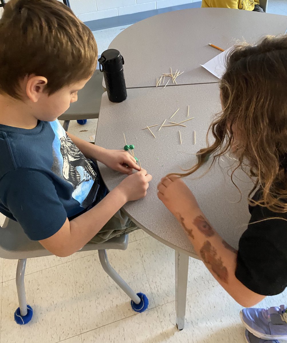 JuneauGr3's tweet photo. Lots of growth today! It was a challenging #STEM task and the 3’s collaborated and communicated beautifully! Students had to apply what they learned about trusses and triangles to build a stable structure and test it with a load (of Geronimo Stilton books) 😂💪🏼👏🏼 https://t.co/jxJCTRiyt2