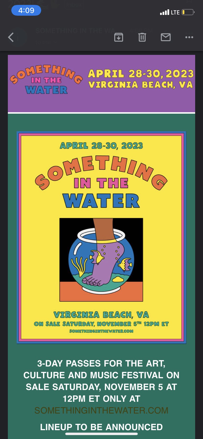 Something In The Water Returns To Virginia In 2023