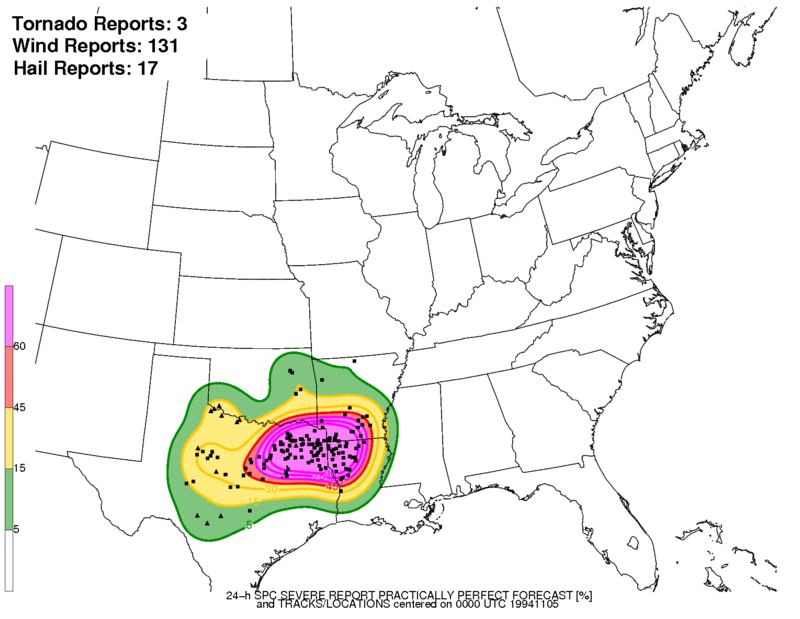 NbergWX's tweet photo. Two of the three top analogs for Friday evening's severe weather threat:

Left: November 26, 1988
Right: November 5th, 1994

Between them, 69 reports of severe hail, 157 wind gusts of 58+ MPH, and 8 tornadoes.

All the top-10 analogs were in either Nov. or Dec. for NE Texas! https://t.co/odum5iM8UY