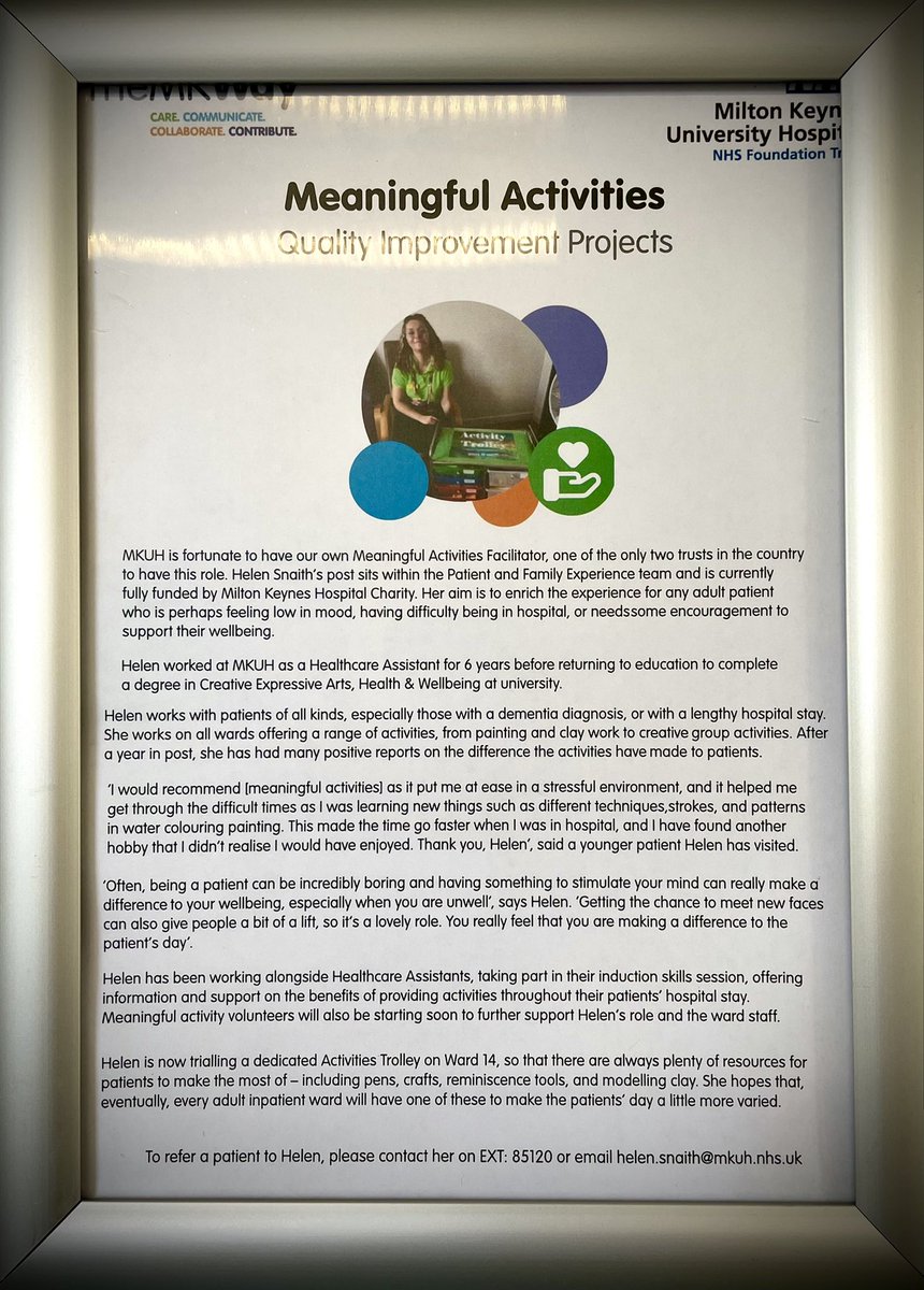 MAF_MKUH's tweet photo. Was lovely finding this in the corridor @MKHospital today🥰 https://t.co/pyybiO7E7H