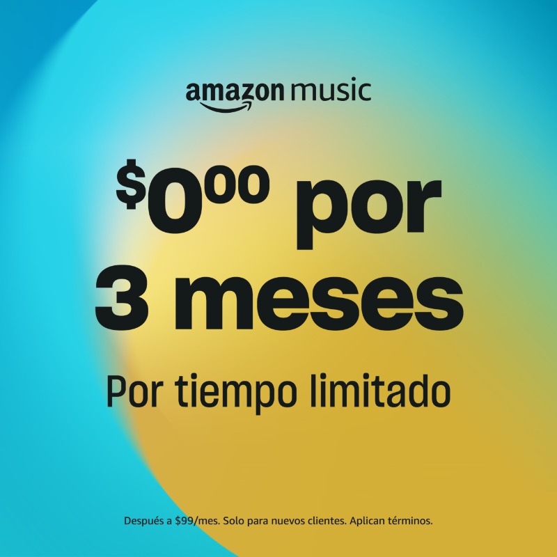 AmazonMusicMX's tweet photo. Acceso ilimitado a más de 100 millones de canciones