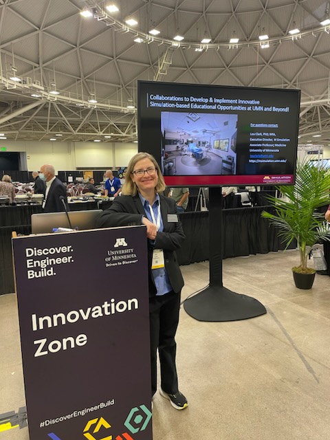 Executive Director Dr. Lou Clark was spotted presenting in the Innovation Zone at the MD &amp; M conference!