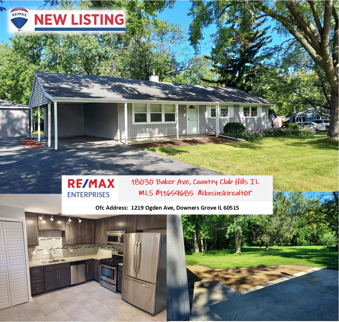 catkosinski's tweet photo. #NewListing 4 Bed single family ranch home in #countryclubhills!     https://t.co/HEGldxqS52    Call/Text 312-376-4247 OR email cathykosinskisells@gmail.com #realtorlife #ckosinskirealtor #sellmyhouse #ReMaxEnterprises https://t.co/WZ8pkX1mda