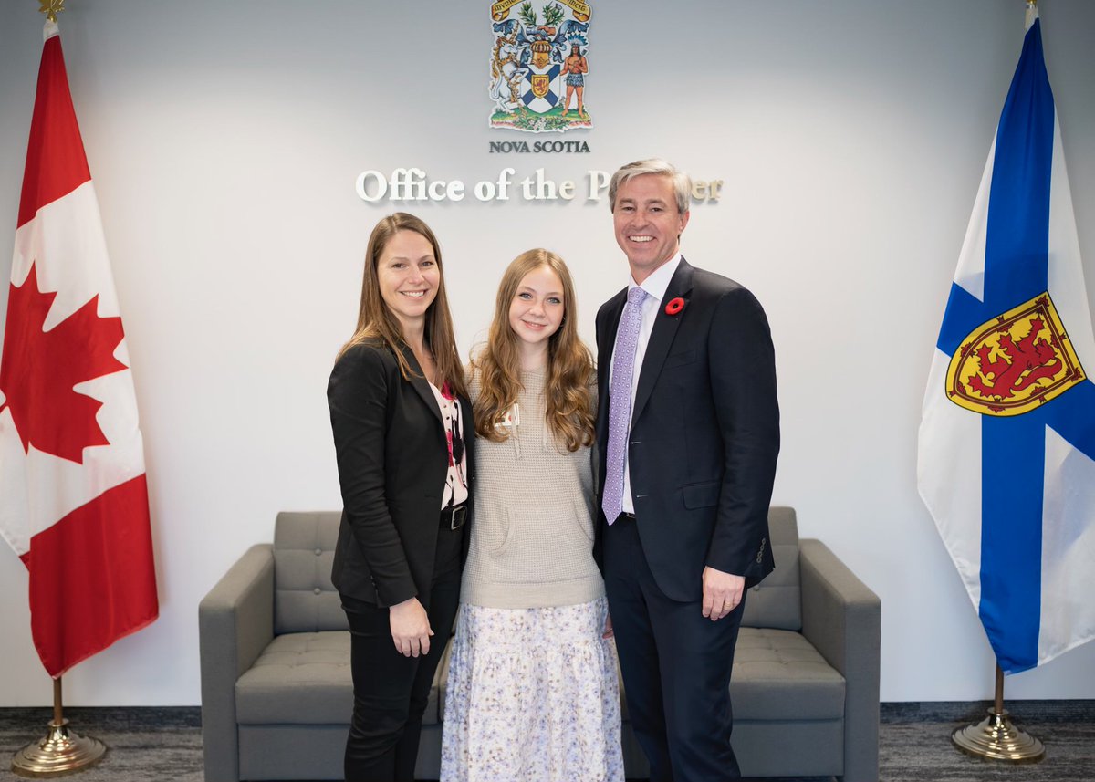 .<a href="/BeckyDruhan/">Becky Druhan</a>, Minister of Education and Early Childhood Development, brought her daughter Gabi to the <a href="/NSLeg/">Nova Scotia Legislature</a> to hear some debate, tour her mom's office, and the Premier's Office for #takeyourkidstoworkday.

Perhaps another future Premier!