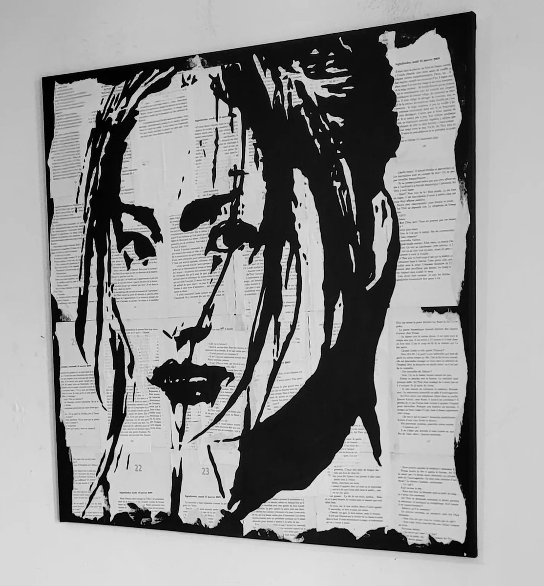 ChePollux's tweet photo. #yumi #acrylicpainting #collage #canva https://t.co/UlzmQ4M1uX