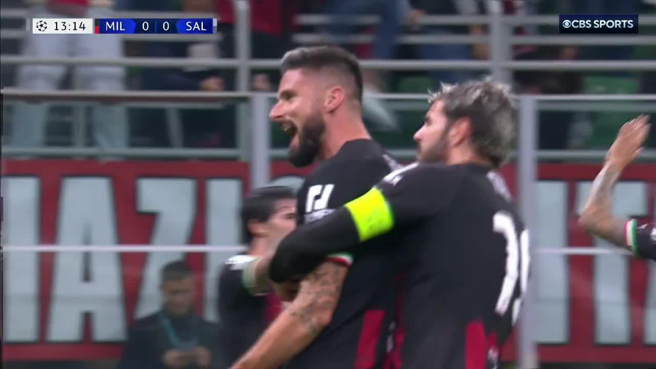 Just what the San Siro wanted!

Olivier Giroud strikes first for AC Milan. 🔴⚫️”