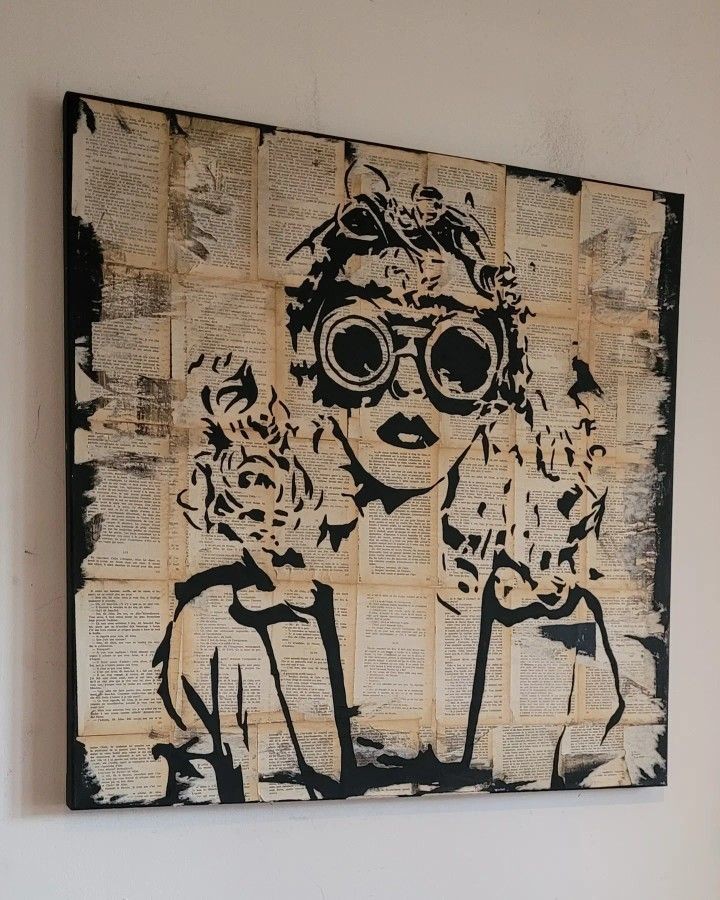 ChePollux's tweet photo. #metallicwoman #art #acrylicpainting #art #canva #collage https://t.co/2xAqg9ToyE