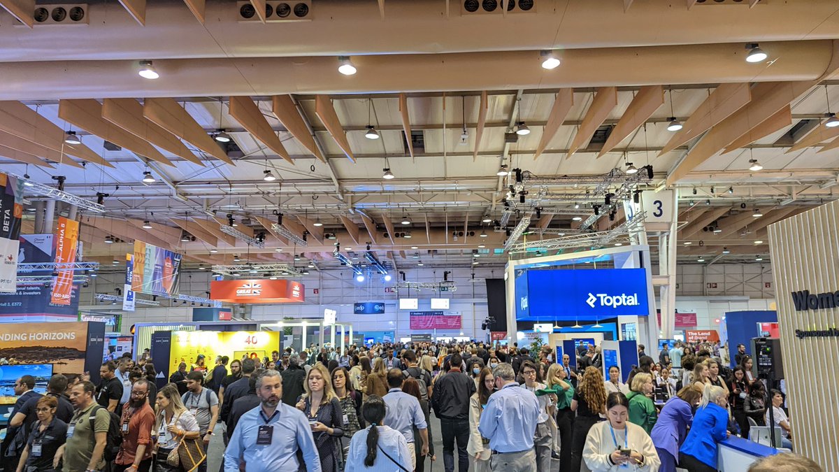 UTrbovic's tweet photo. Day 1 of @WebSummit! 

Nice to see thousands of different people go through our booth 🤩  

#polkadot_in_Lisbon https://t.co/i9tJsWuQKv