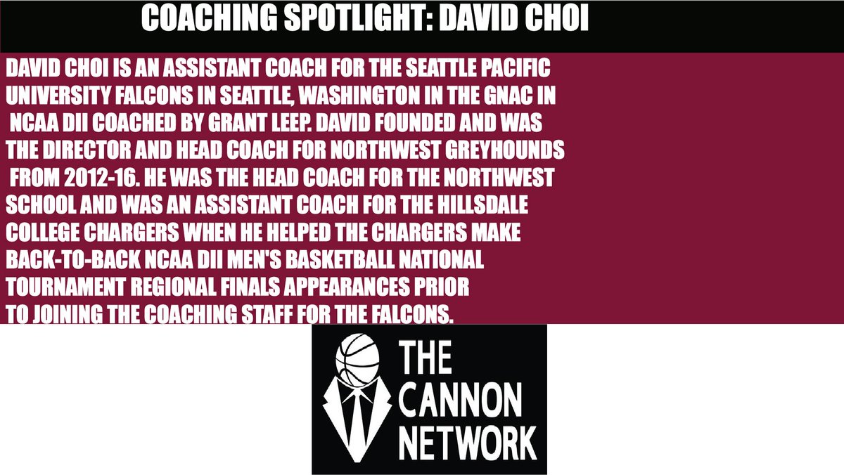 Cannon_Network's tweet photo. @coachDchoi is an assistant coach for @SPU_Basketball @SPUsports @SeattlePacific https://t.co/imKXl7OOQe #basketball #SeattlePacificUniversity #SPUFalcons #Seattle #Washington #GNAC #NCAADII #TheCannonNetwork https://t.co/ZKWzQ8u8wn