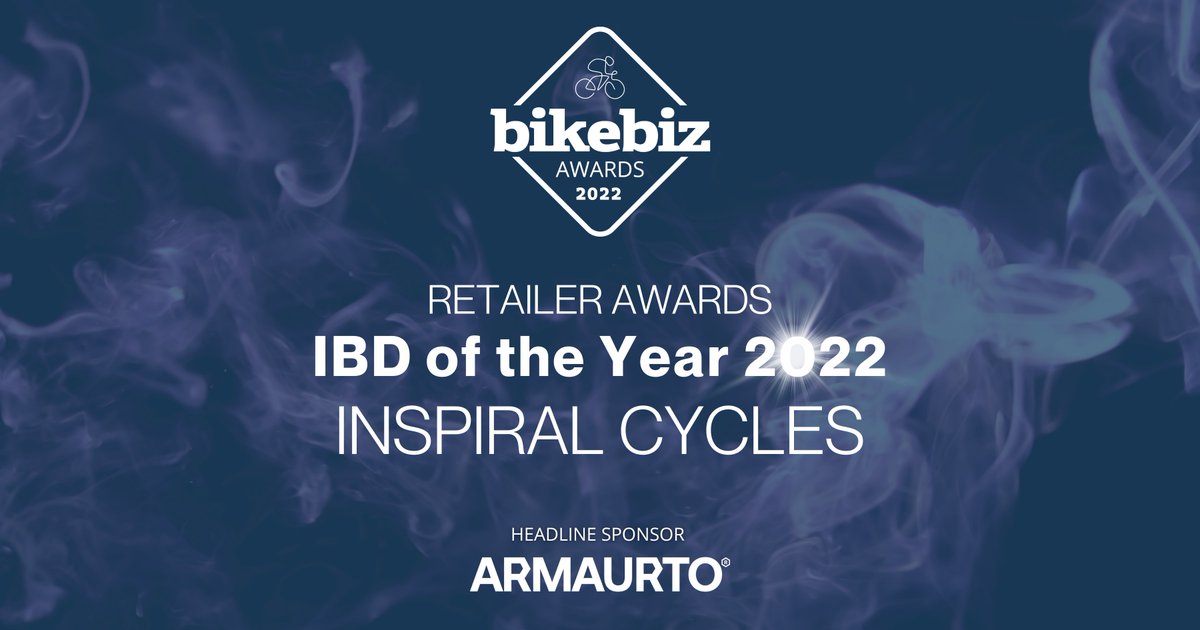 BikeBizOnline's tweet photo. WINNER: Now it's time for IBD of the Year, and the winner is... @Inspiral_Cycles! https://t.co/ZB2F4vGqnm