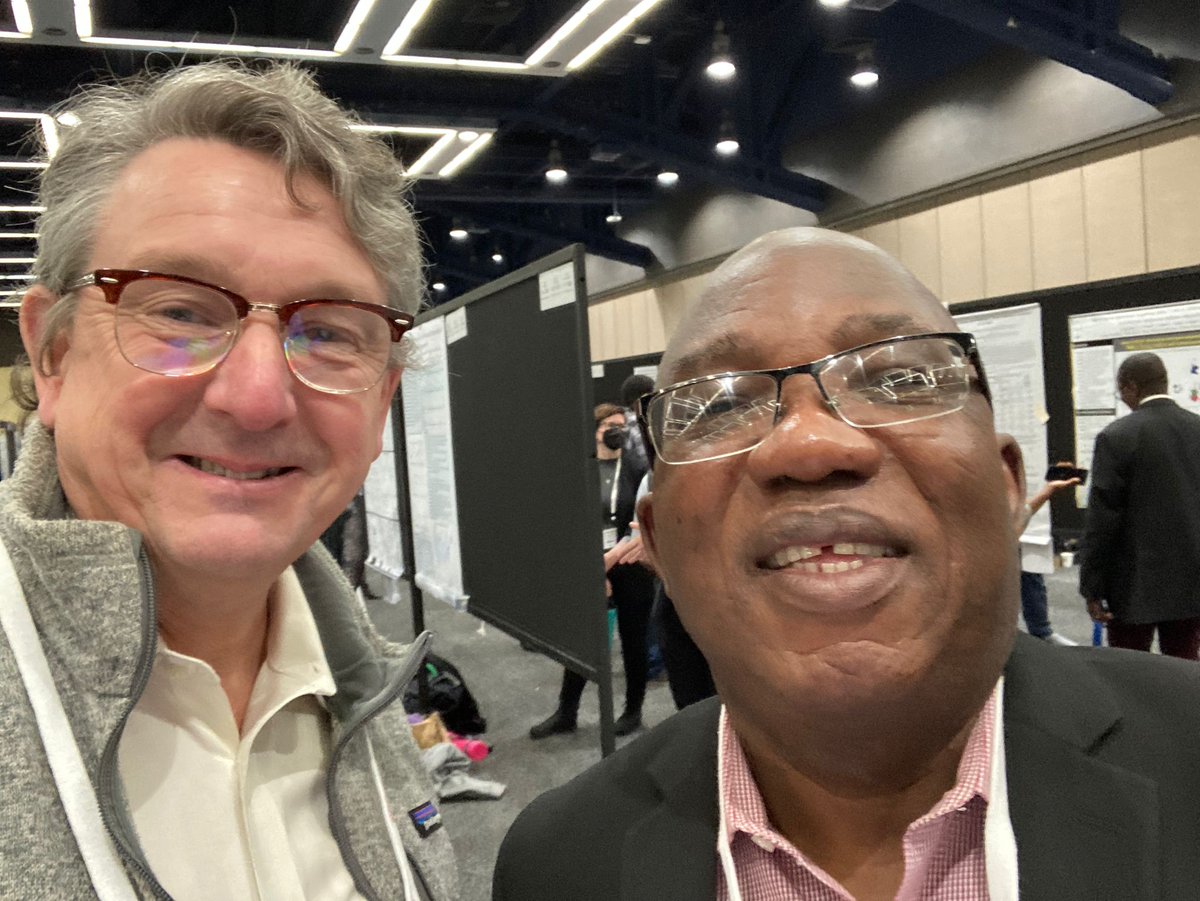 HemexHealth's tweet photo. Gerrit van Roekel from Hemex with Dr. Edward Nwanegbo from Tropical Disease Intervention Initiative, who is presenting a poster today on using Gazelle for POC #SCD screening in Eastern Nigeria, at #ASTMH22 https://t.co/aweqGpyWnQ