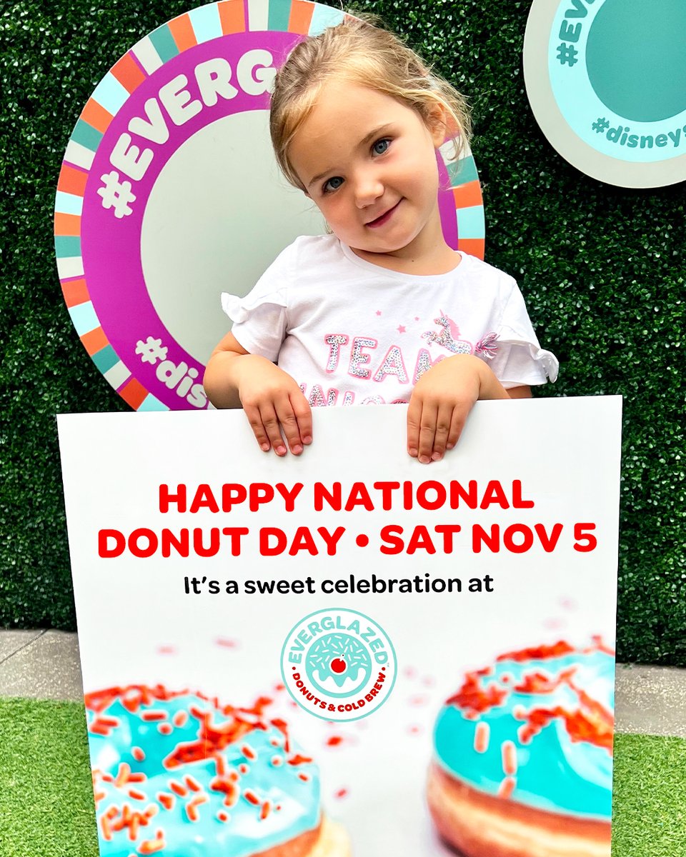 This Saturday is gonna be 𝘌𝘟𝘛𝘙𝘈 sweet! 🍩

That's because we'll be celebrating #NationalDonutDay all day long from <a href="/DisneySprings/">Disney Springs</a> with an array of classic, funky, and super funky donuts!