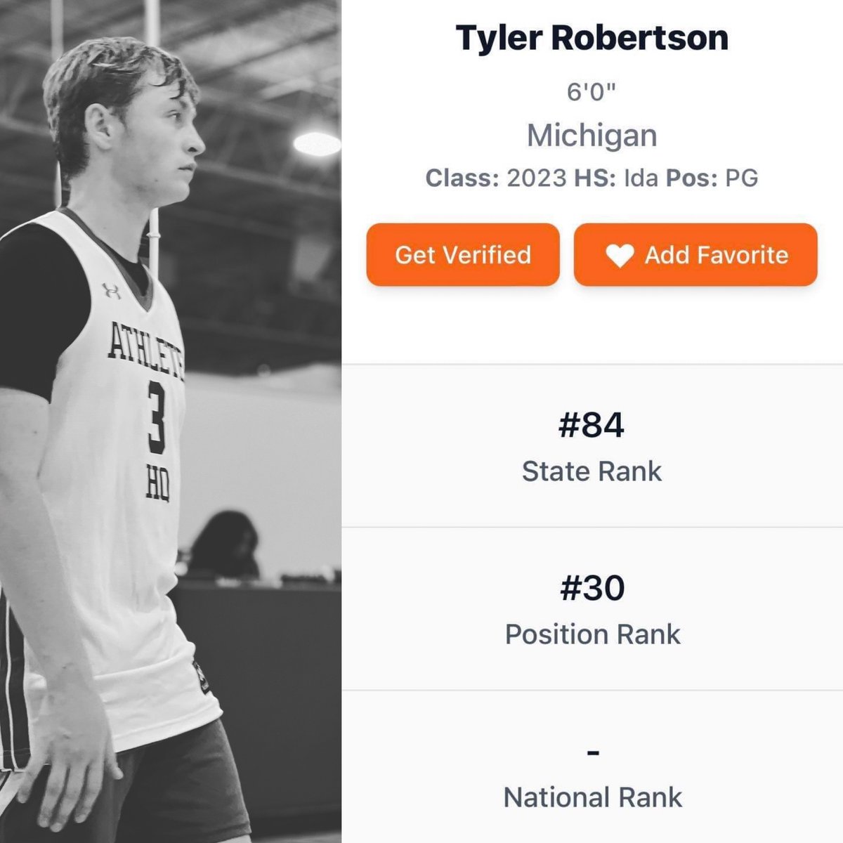 New rankings and he’s moved up again as a dad I couldn’t be more proud of his work on the court and in the classroom! Can’t wait to watch him play