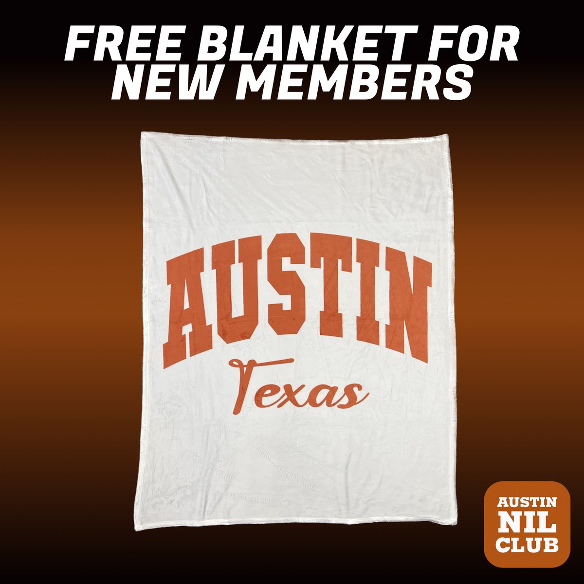 Join the Austin NIL Club today and get a free blanket!! 🤘

Join at AustinNILClub.com