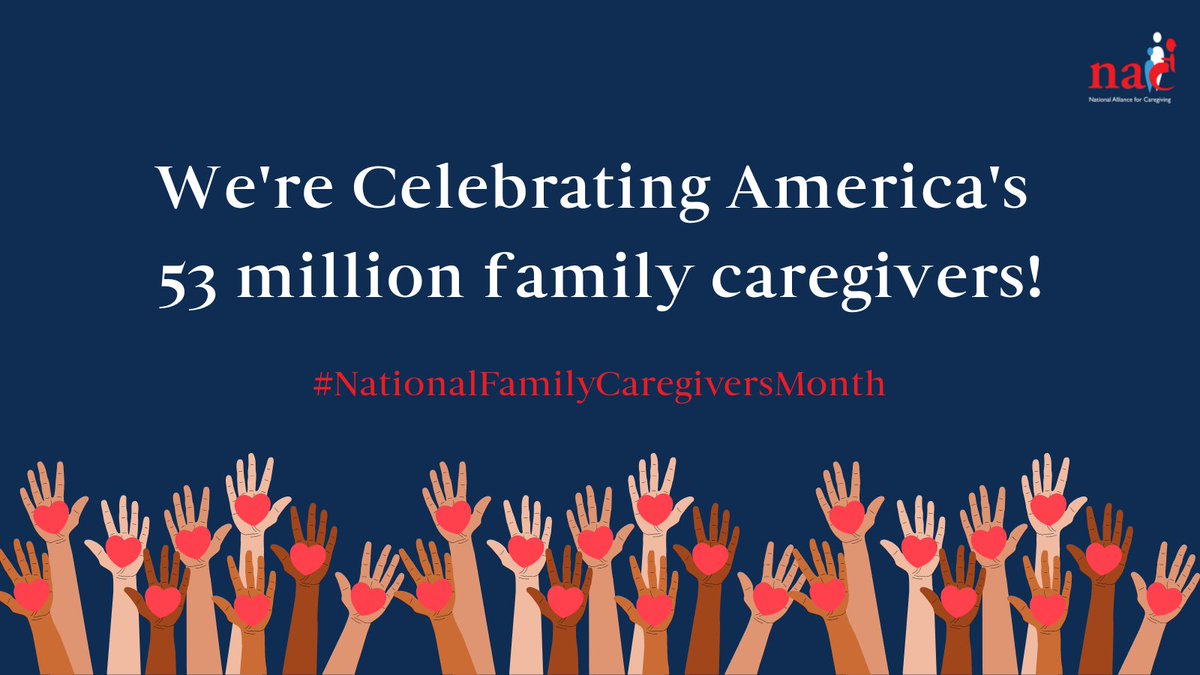 Is there a family caregiver in your life? Are you a family caregiver? We're celebrating the over 53 million family caregivers in the United States and everything they do for us. #NationalFamilyCaregiversMonth