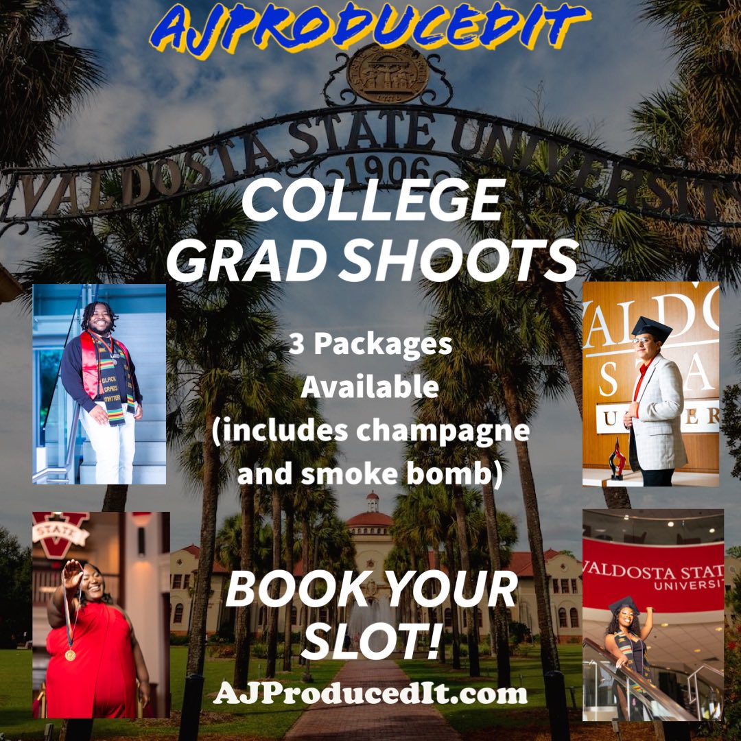 AJProducedIt's tweet photo. πFall 22β Grad Shoot Bookings Are Openπ₯
View prices/book here: https://t.co/5XvfrlVeeo
#vstate #vstate22 #vstate23 #vstate24 #vstate25 #vstate26 #valdostastateuniversity https://t.co/8vkqr2mi1A