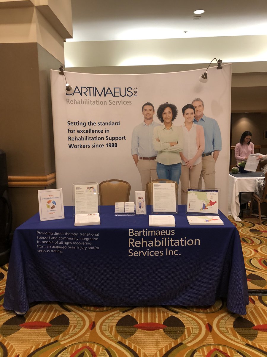 PatGaughan2's tweet photo. We are all set up for the Toronto Abi Network Conference @ABInetworkTO Proud to be a gold sponsor of such an important event @BartimaeusRehab #ABI #conference https://t.co/WUQfAPWQhN