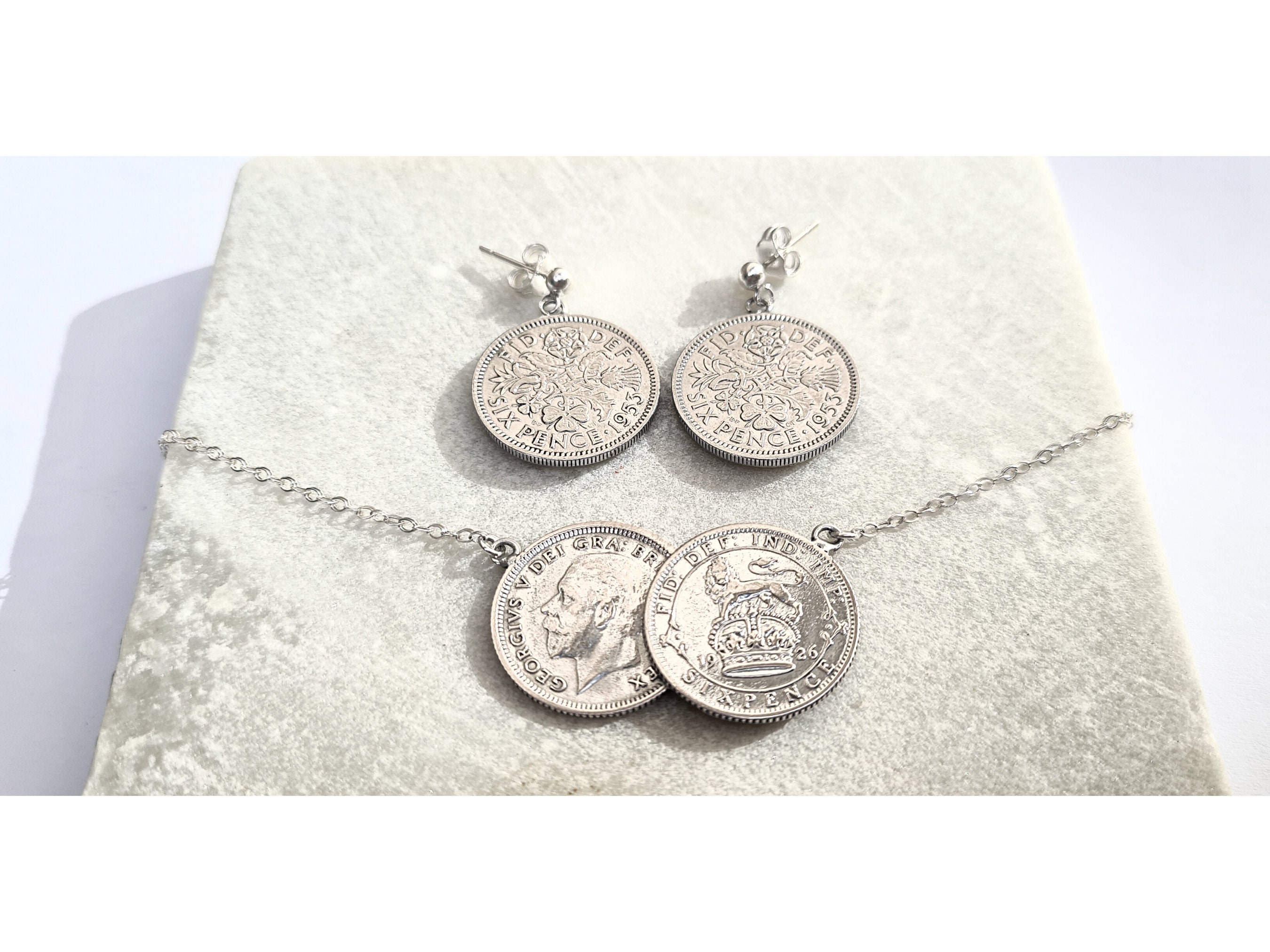 Double sixpence shop necklace