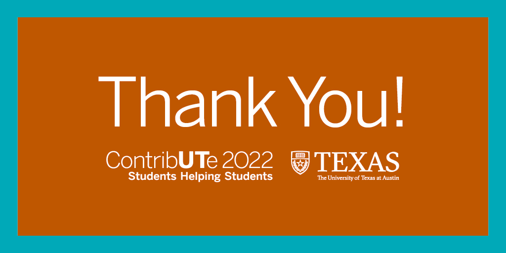 Longhorns, YOU did it! You raised $56,672 for your fellow Longhorns in need. Thank you for your generosity and support! Check out the results here: bit.ly/ContribUTe_Tha…