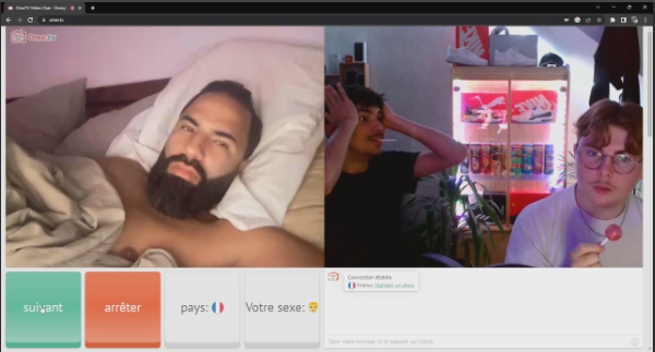 bricol4ge's tweet photo. Image improbable de moi et @sombrererow_ qui croisons GigaChad sur Omegle ça n'a pas de sens https://t.co/VbvkAg26WD