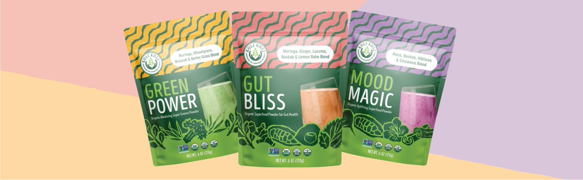 NEW Product Alert! Introducing Superfood Blends, carefully curated organic superfood powders that are both functional &amp; flavorful. Save 20% during 🚀 here:  kulikulifoods.com/collections/su… #SuperFoods #Blends #KuliKuliFoods