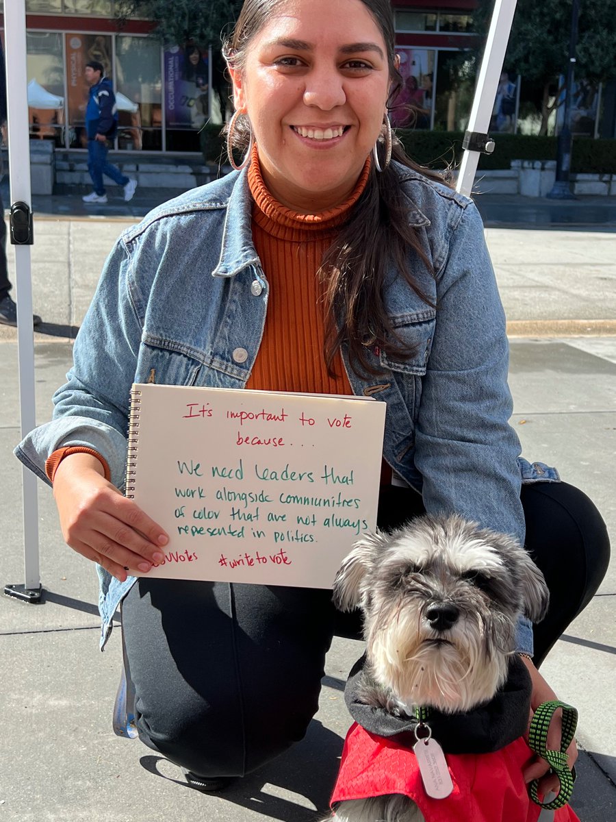 SJSUvotes's tweet image. Spartans are sharing why it’s important to vote. @sjsu #WriteToVote #sjsuvotes @sjsucoss