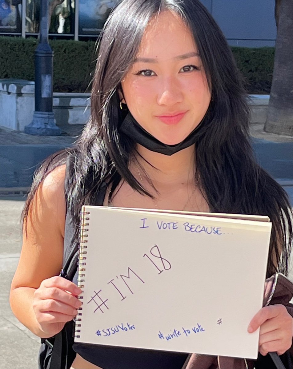 SJSUvotes's tweet image. Spartans are sharing why it’s important to vote. @sjsu #WriteToVote #sjsuvotes @sjsucoss
