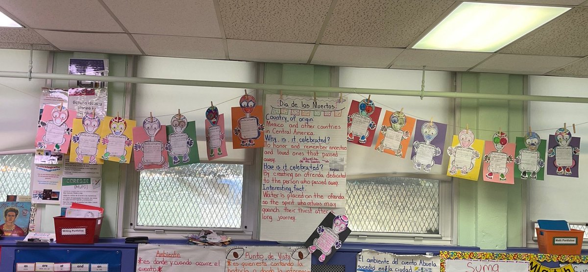 Ms. Juarez's 1st Grade Bilingual students had so much fun learning about Dia de los Muertos today!!