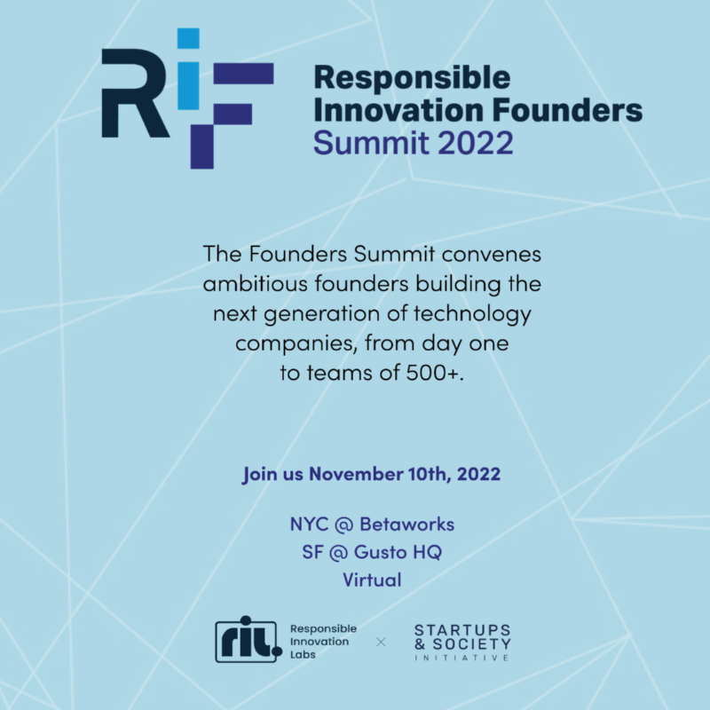 FordFoundation's tweet photo. Don't miss the 2nd Responsible Innovation Founder Summit on November 10th hosted by our grantee @StartupsAndSoc, where leaders across #CivilSociety, startups, and venture capital discuss centering communities and workers into the next generation of tech companies.