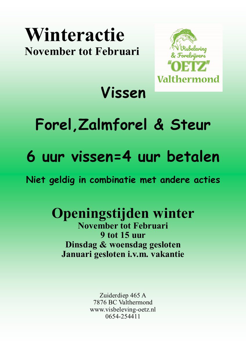 Ook wij gaan over naar de wintertijden. #steurvissen #forelvissen  #obdd #visvijver #drenthe #groningen