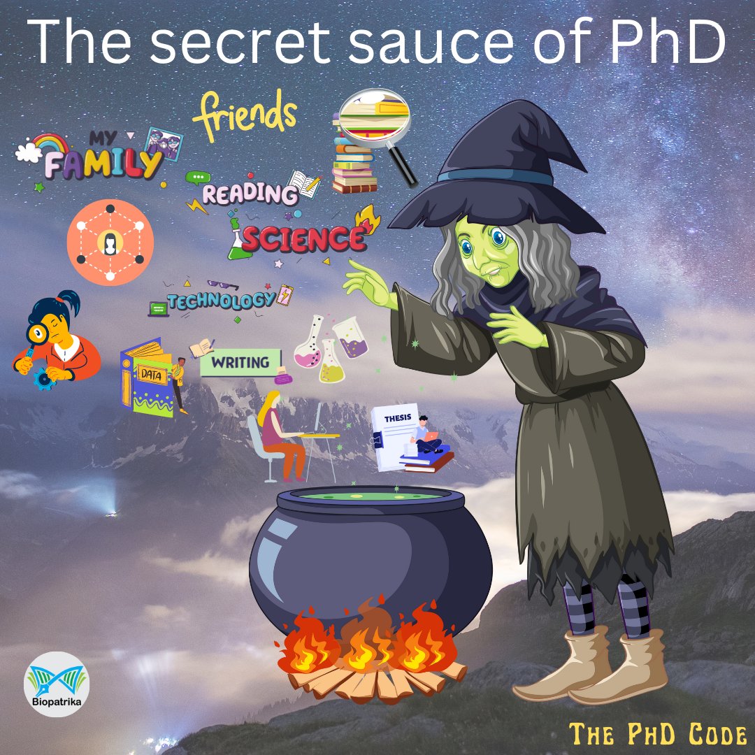 biopatrika's tweet photo. #ThePhDCode #TPC #Biopatrika #indianphdjokes
The Secret Sauce of PhD has a lot more than just research and lab. 
What is your Secret PhD sauce?
#PhD #scholar #phdlife #phdstudent #phdjourney #jokes #memes #phdjoke #academia #research #phdmemes #researchmemes #researcher https://t.co/q6lkT0R8L7