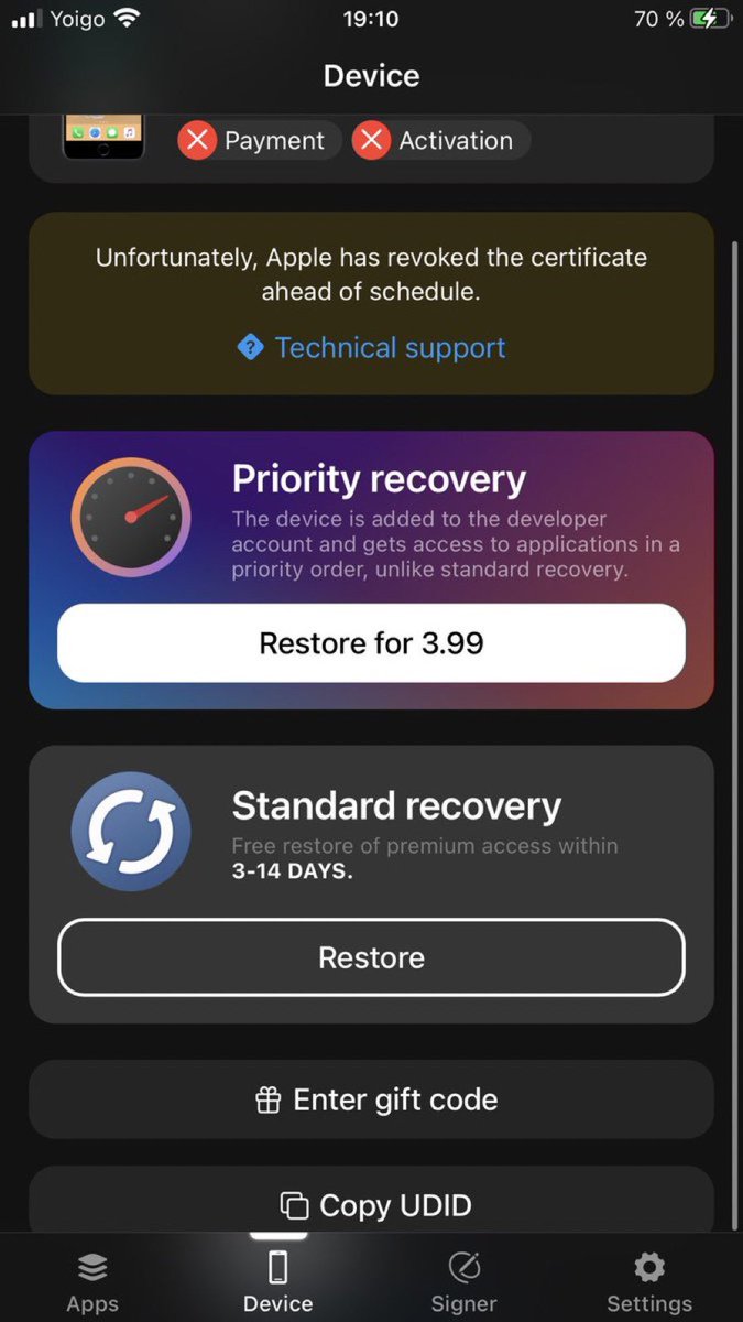 tepene3's tweet photo. @flekstore_com I paid for service until the end of December. Why say 3-14 days when it always takes 14+ days to restore.
Never got this prompt for priority recovery: https://t.co/VcM2AXFYYQ