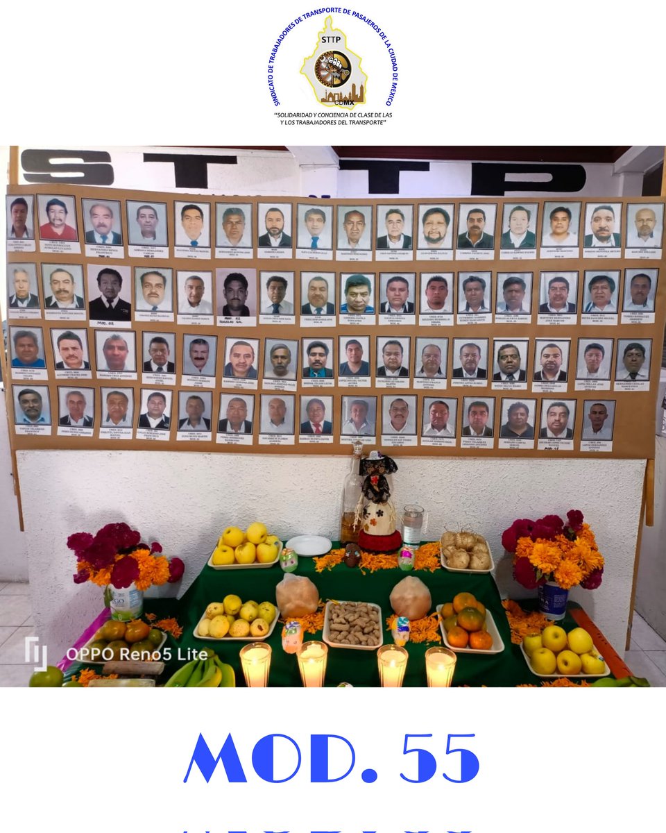 abyle_25's tweet photo. En memoria de los compañeros que ya no están con nosotros, el @sttpcdmx @CSSTTPDF rinde un homenaje sincero a través de las #OfrendasDeMuertos, elaboradas por parte de los socios combativos de cada uno de los módulos que integran esta gran Organización Sindical🕯️🙏
#DíaDeMuertos https://t.co/Ki445MSZdX
