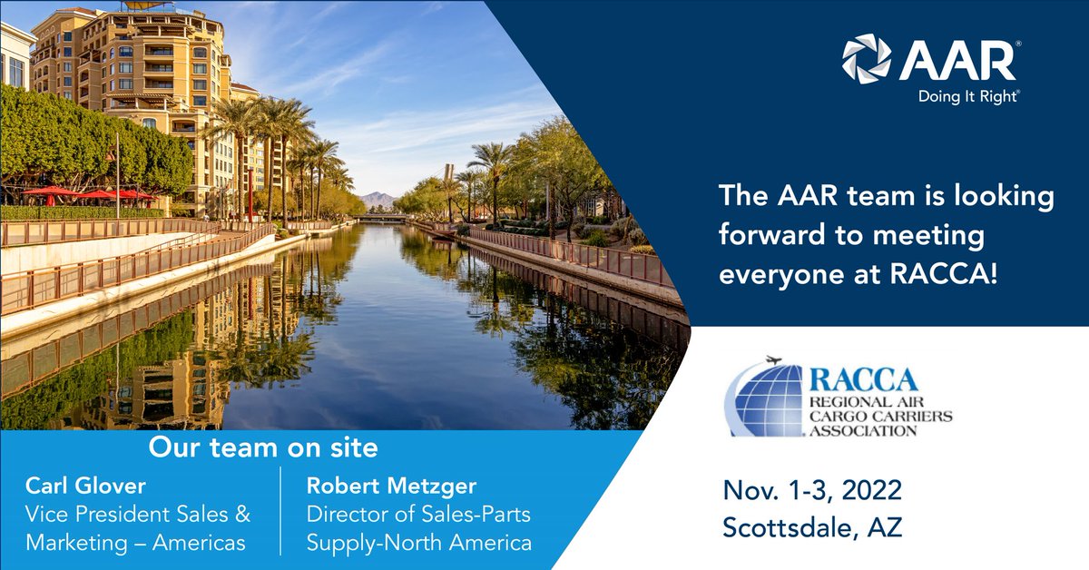 AARCORP's tweet photo. See you at RACCA in Scottsdale, AZ!
Carl Glover and Robert Metzger from our Americas team are onsite and are looking forward to connecting with you.
More information regarding the event can be found here:
https://t.co/E2iPreeMq0
#RACCA https://t.co/BGghtgMto8