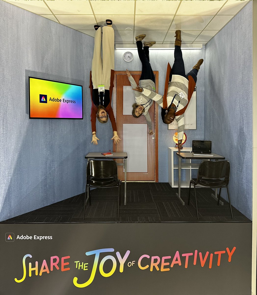 kab624's tweet photo. Upside down classroom with @AdobeExpress at #GaETC22 https://t.co/4clQ9FPetw
