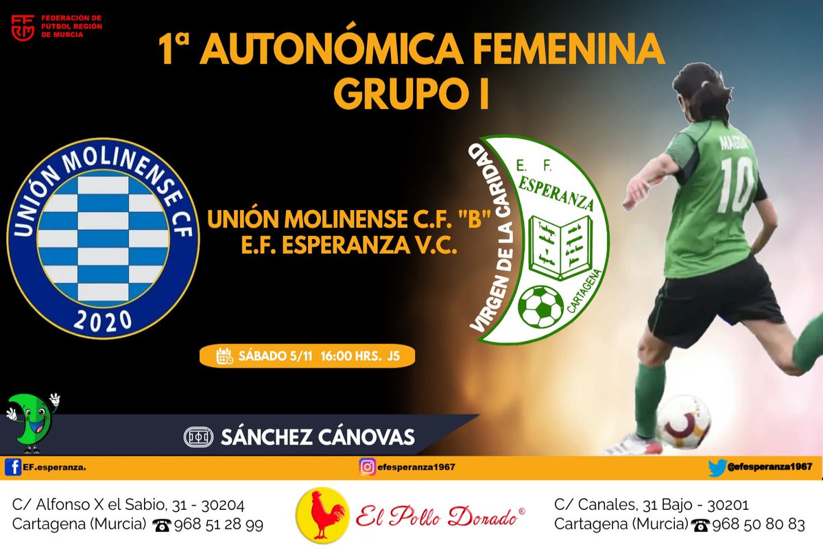 EFEsperanzaVCF1's tweet photo. Este sábado nuestras guerreras van a Molina a enfrentarse a @UnionMolinense B con la intención de reencontrarse con la victoria. 💚💪 https://t.co/N7OKp4eP44
