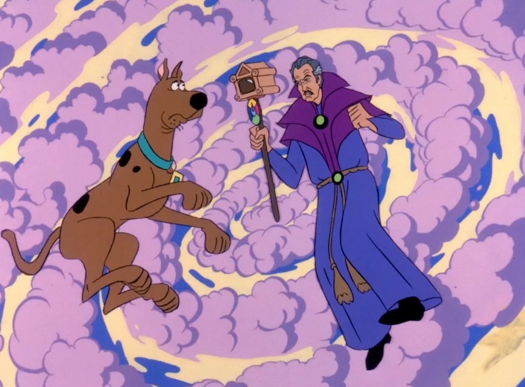 ScoobyandCam's tweet photo. Happy 37th Anniversary to “It’s A Wonderful Scoob”. This is episode 9, season 1 of “The 13 Ghosts of Scooby-Doo!”. This episode aired on November 2nd, 1985 on ABC.
#ScoobyDoo #13GhostsofScoobyDoo #Daphne #FlimFlam #ScrappyDoo #Shaggy #VincentVanGhoul #ChestofDemons #RedVan https://t.co/1JdGQ8lbBW