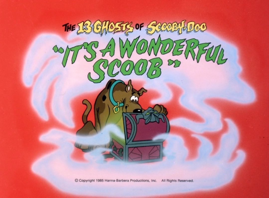 ScoobyandCam's tweet photo. Happy 37th Anniversary to “It’s A Wonderful Scoob”. This is episode 9, season 1 of “The 13 Ghosts of Scooby-Doo!”. This episode aired on November 2nd, 1985 on ABC.
#ScoobyDoo #13GhostsofScoobyDoo #Daphne #FlimFlam #ScrappyDoo #Shaggy #VincentVanGhoul #ChestofDemons #RedVan https://t.co/1JdGQ8lbBW