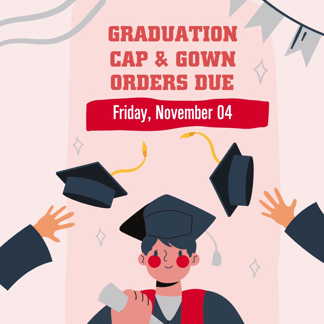 Cap &amp; Gown orders are DUE TOMORROW SENIORS!!! You can place your order at jostens.com -- Make sure you are choosing Cheney High School in WASHINGTON (and not Kansas)!