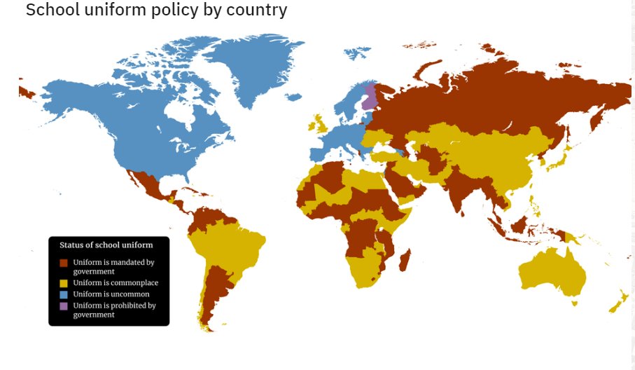 Today I learned Finland is the only country in the world where it's illegal for kids to wear school uniform