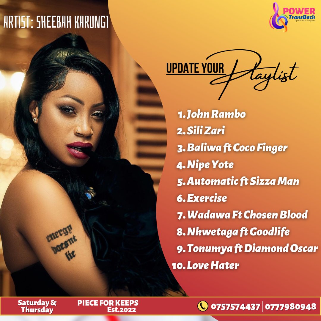Jjingoashrafk's tweet photo. Update your Playlist with #PowerTransBack every Thursday and Saturday...here comes @Ksheebah1
#peaceforkeeps
@Radio4UG @Jjumbapatrick3 @Kaptain.. https://t.co/h569nGPsSR