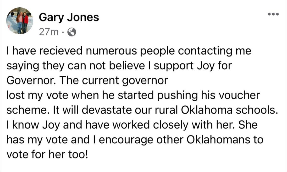 pastors4OKkids's tweet photo. From former State Auditor and Oklahoma Republican Party Chairman, Gary Jones. #OklaEd https://t.co/4Jgsq62HJQ