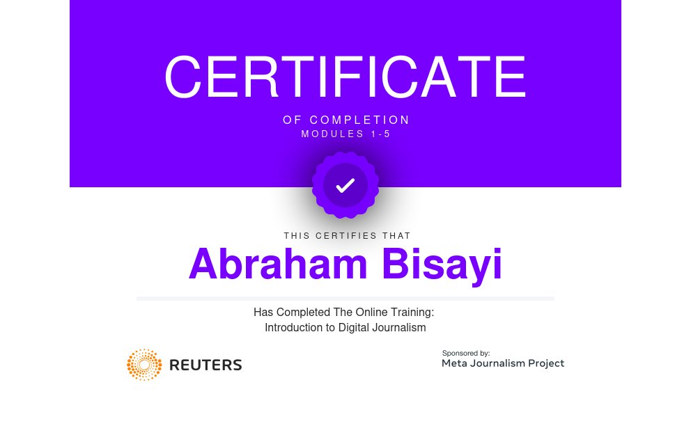 #ReutersDigitalJournalismCompleted reutersdigitaljournalism.com/course_complet…