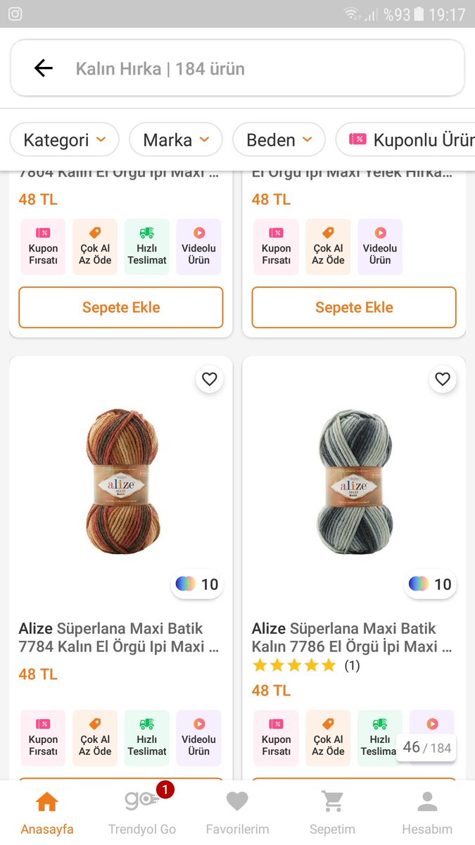 Kalın hırka diye girdiğim arama motorunun beğenmediysen kendin ör mesajı