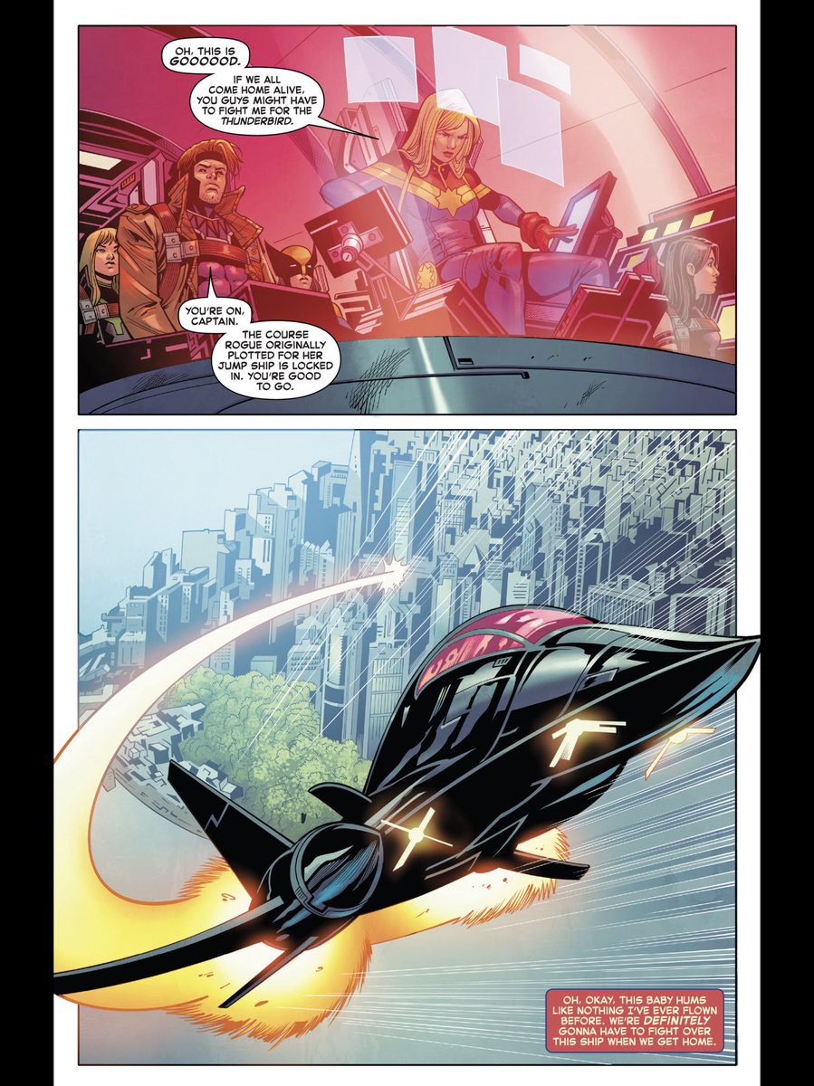 ACharisPollard's tweet photo. And this gets my #pullie for page that most encapsulates a character. I love when Carol gets to fly something rather than just fly. https://t.co/j9iC7c83m1